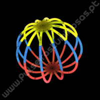 Bolas Fluorescentes Tricolores (8 uds)