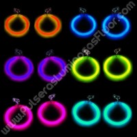 Brincos Fluorescentes Argolas (2 uds)